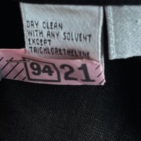 Nine West Woman Skirt Womens 14W Black Embroidered Floral Boho Raw Hem Linen - Picture 7 of 12